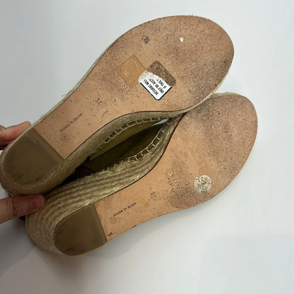 CELINE WEDGE ESPADRILLE SANDALS - Picture 12 of 14